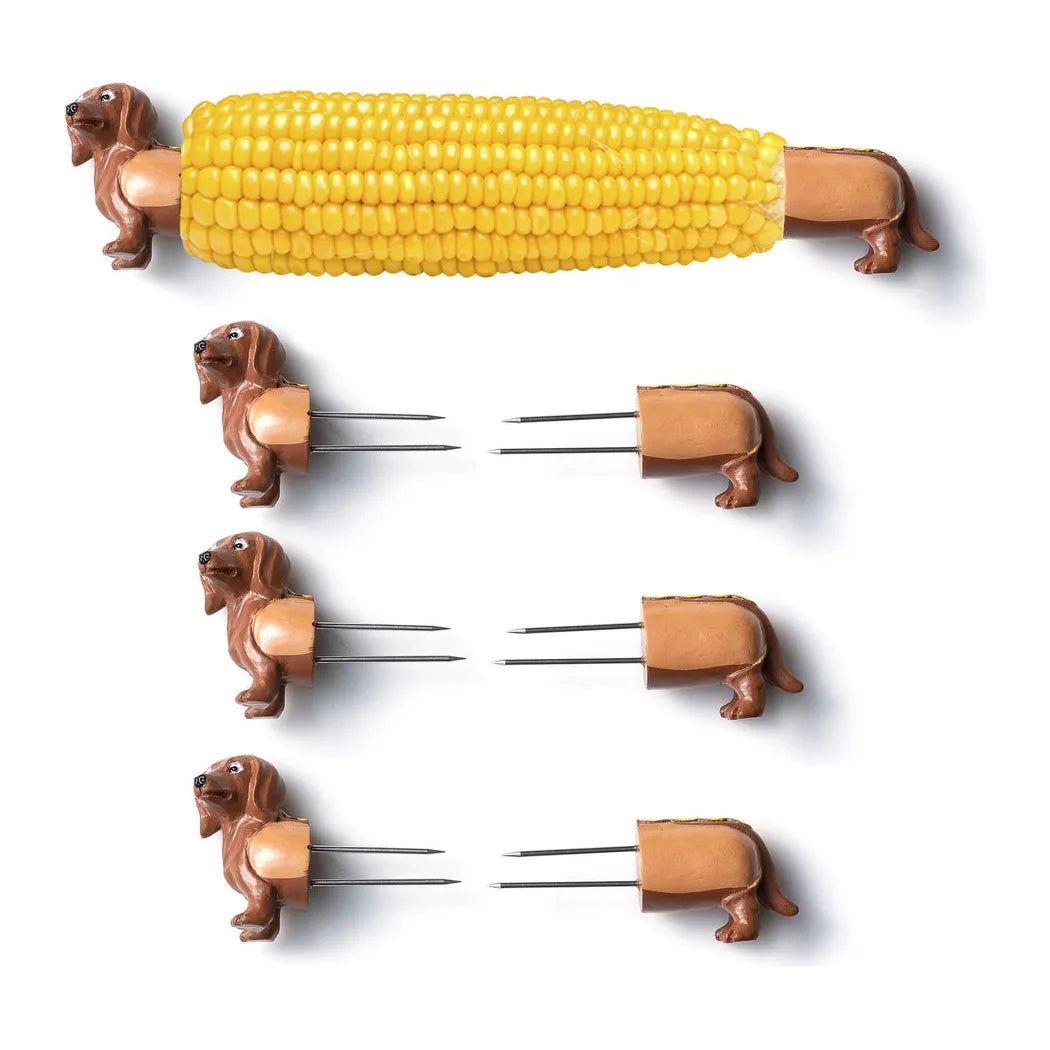 Daschund Corn Holder Set of 4