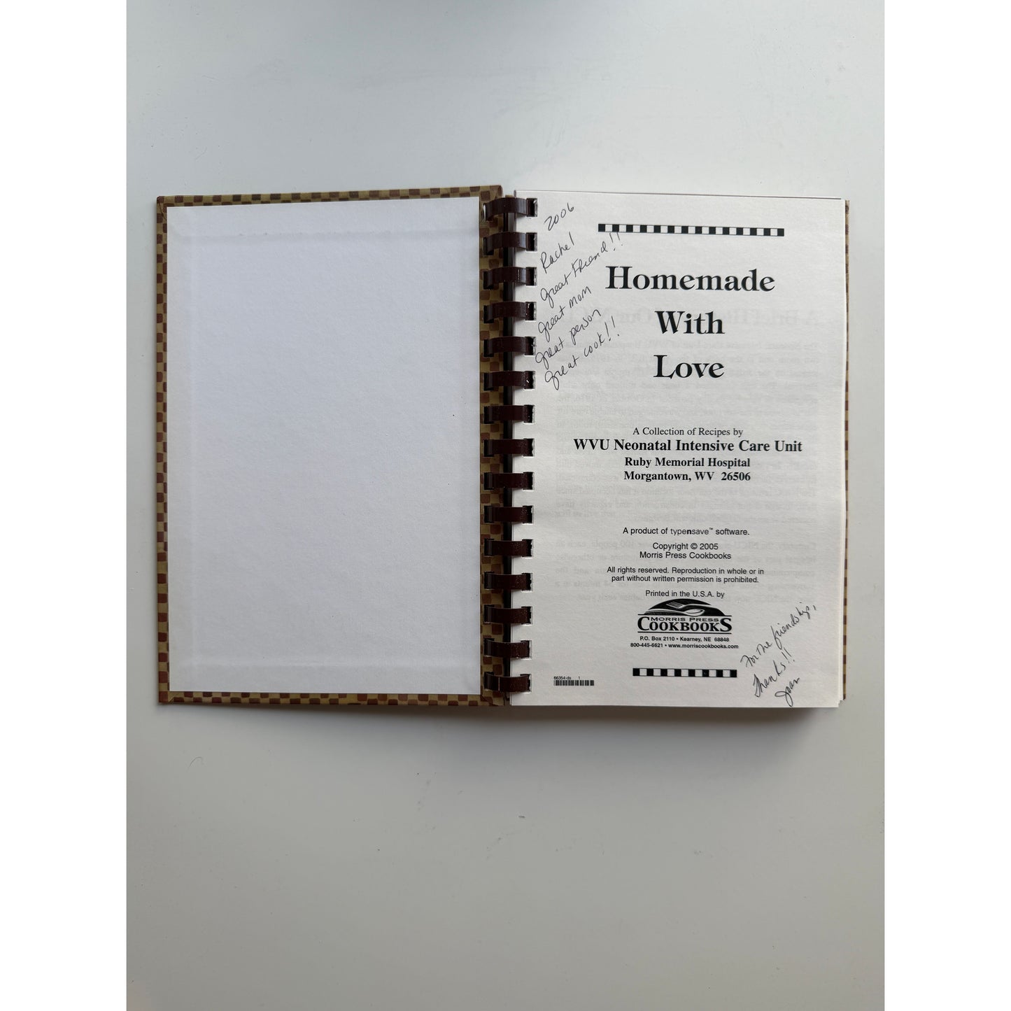 Community Cookbook: Homemade with Love (WVU Neonatal ICU)