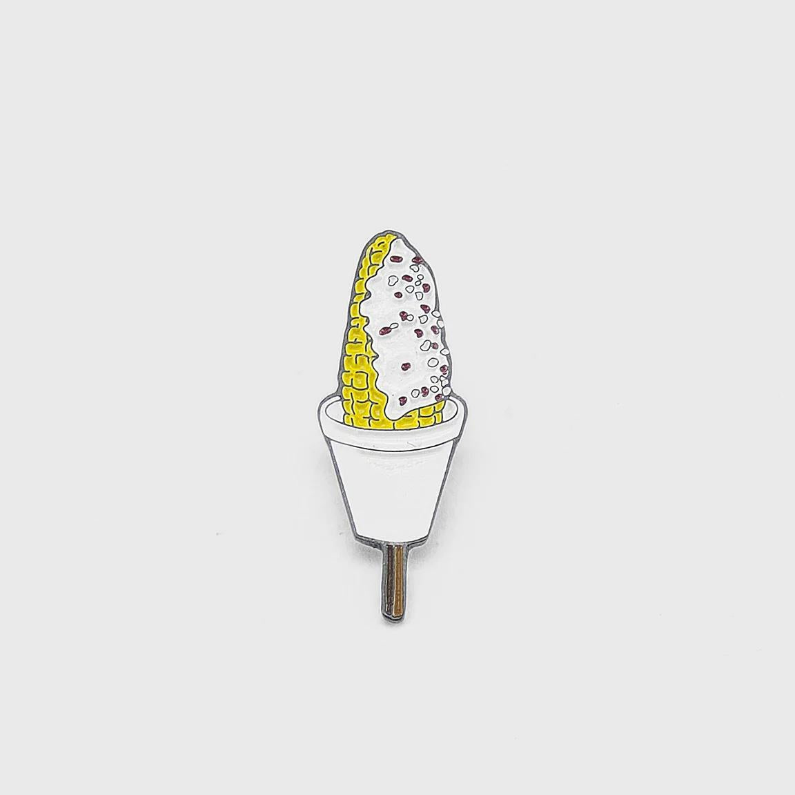 Elote Corn Cup Pin