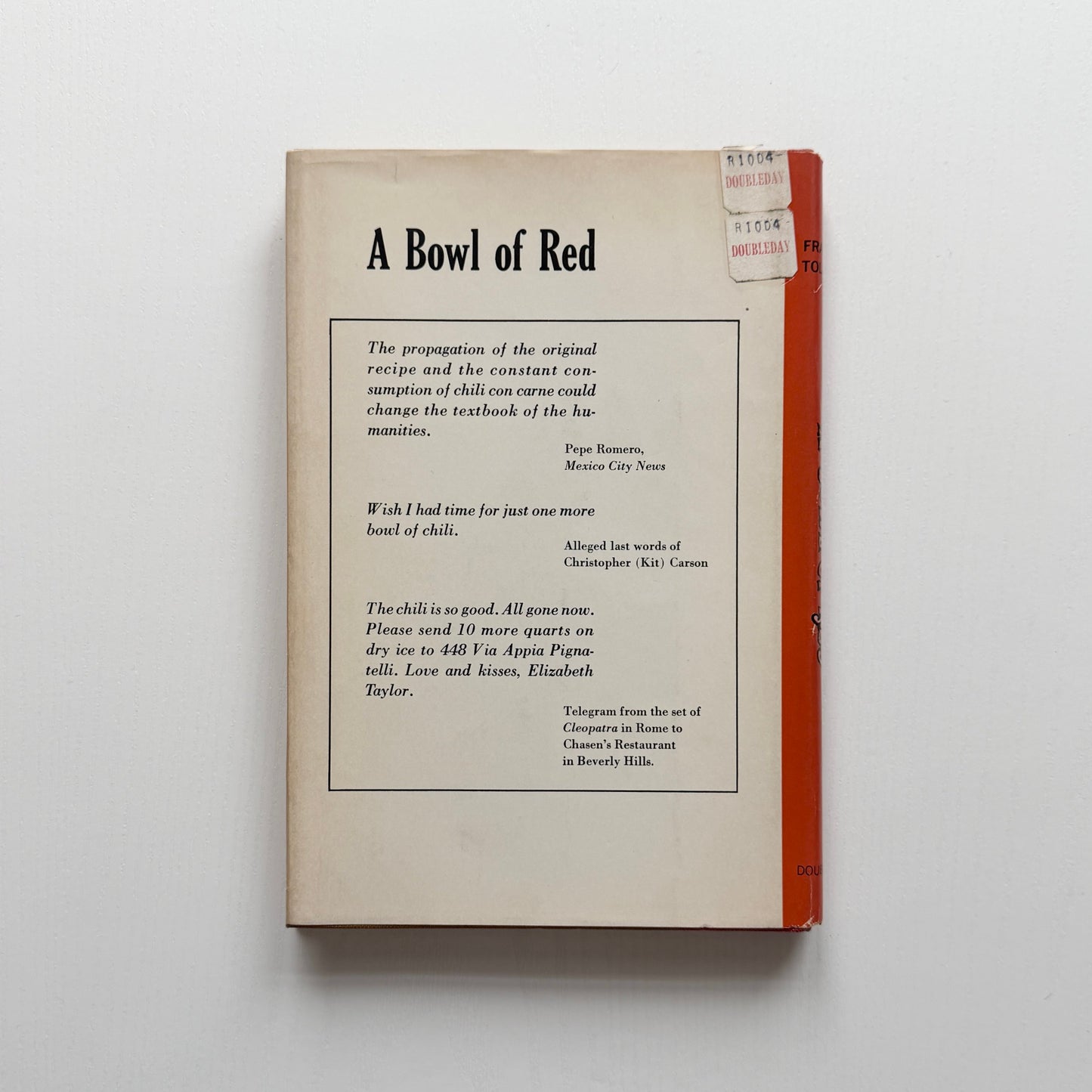 A Bowl of Red (Frank X. Tolbert)
