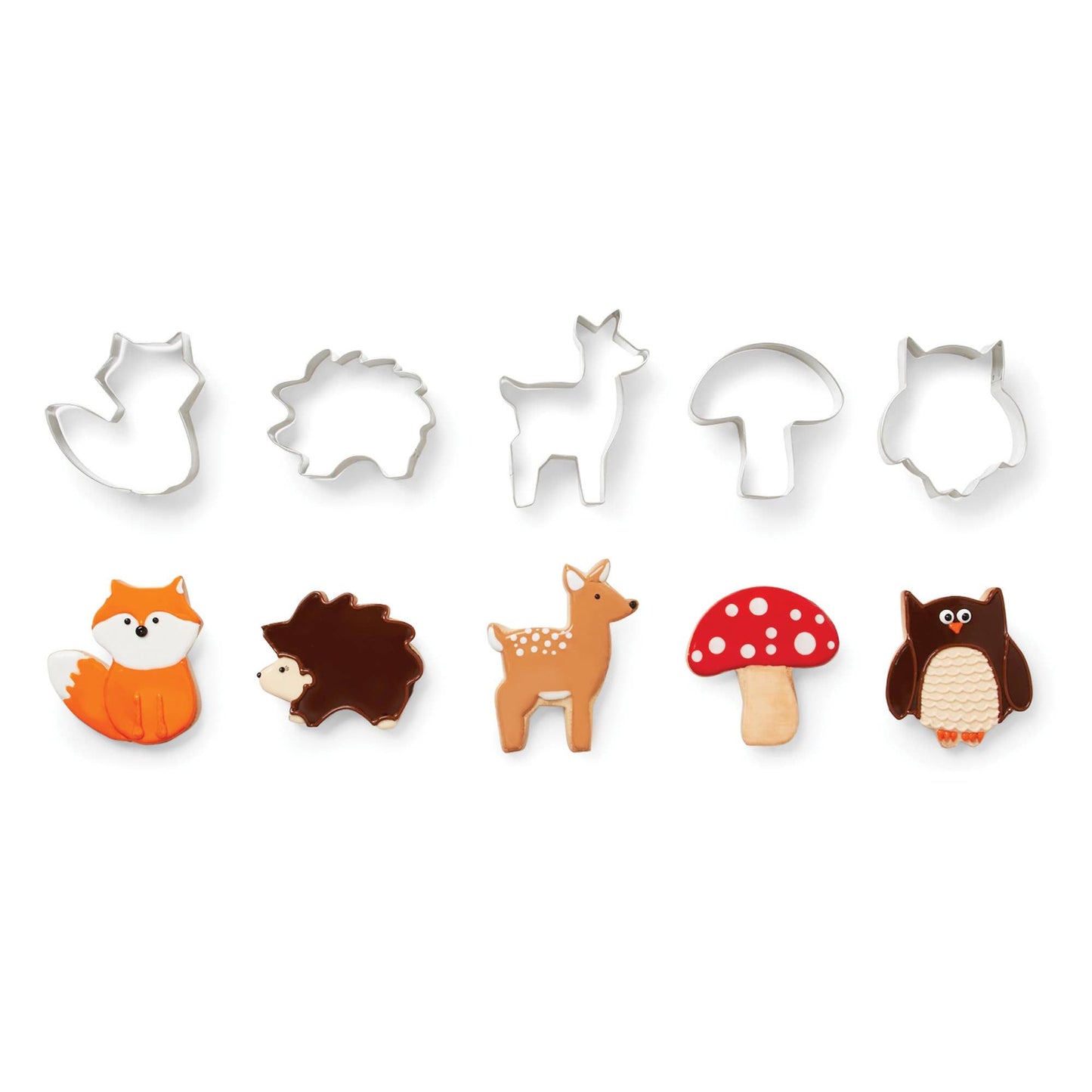Woodland Animal Cookie Cutters, Set of 5, 4"