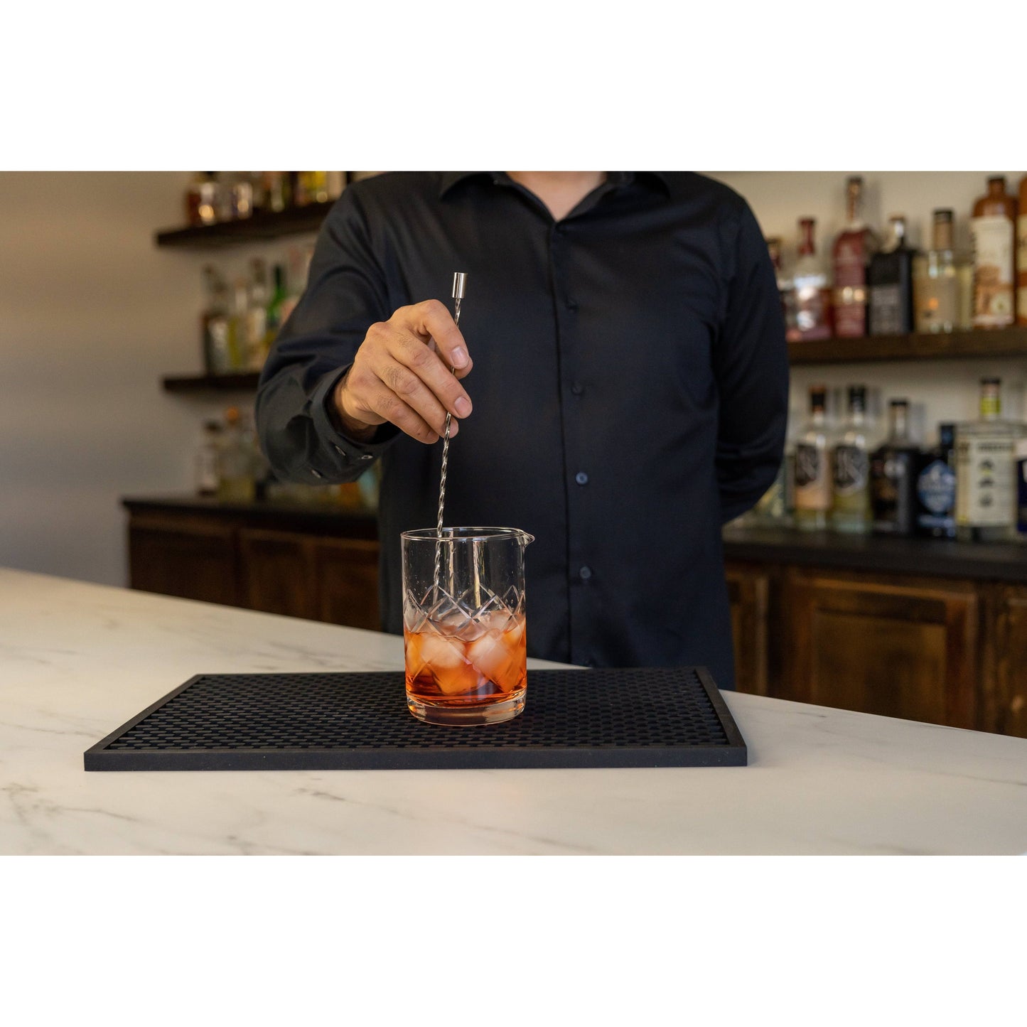 Cocktail Mixing Glass, Deco Print