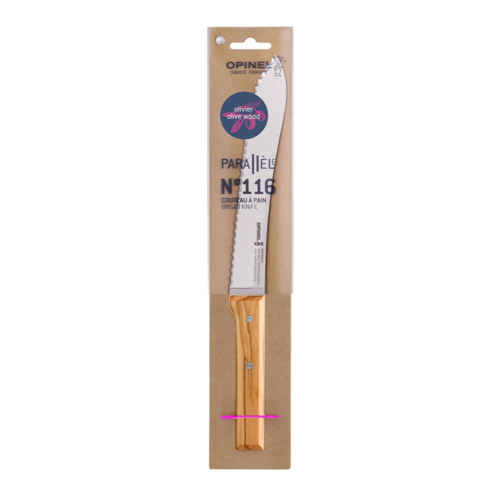 Opinel Parallele Olive Wood Bread Knife