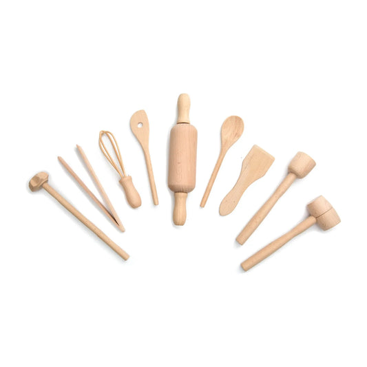 Kids Wooden Kitchen Tools Set