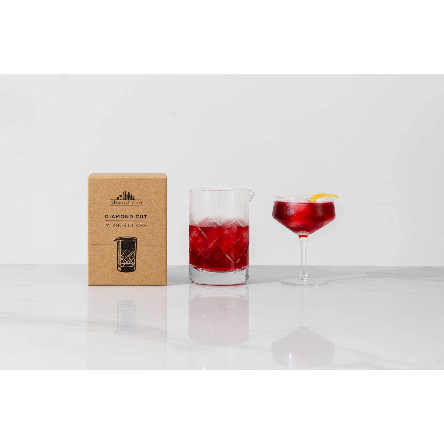 Cocktail Mixing Glass, Deco Print