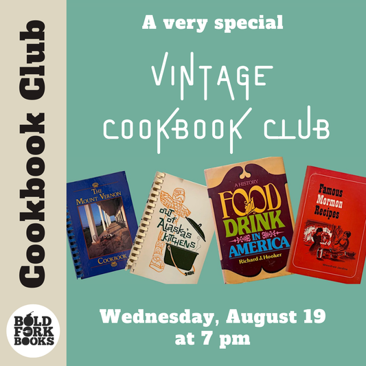 Special August Cookbook Club featuring VINTAGE AMERICAN COOKBOOKS