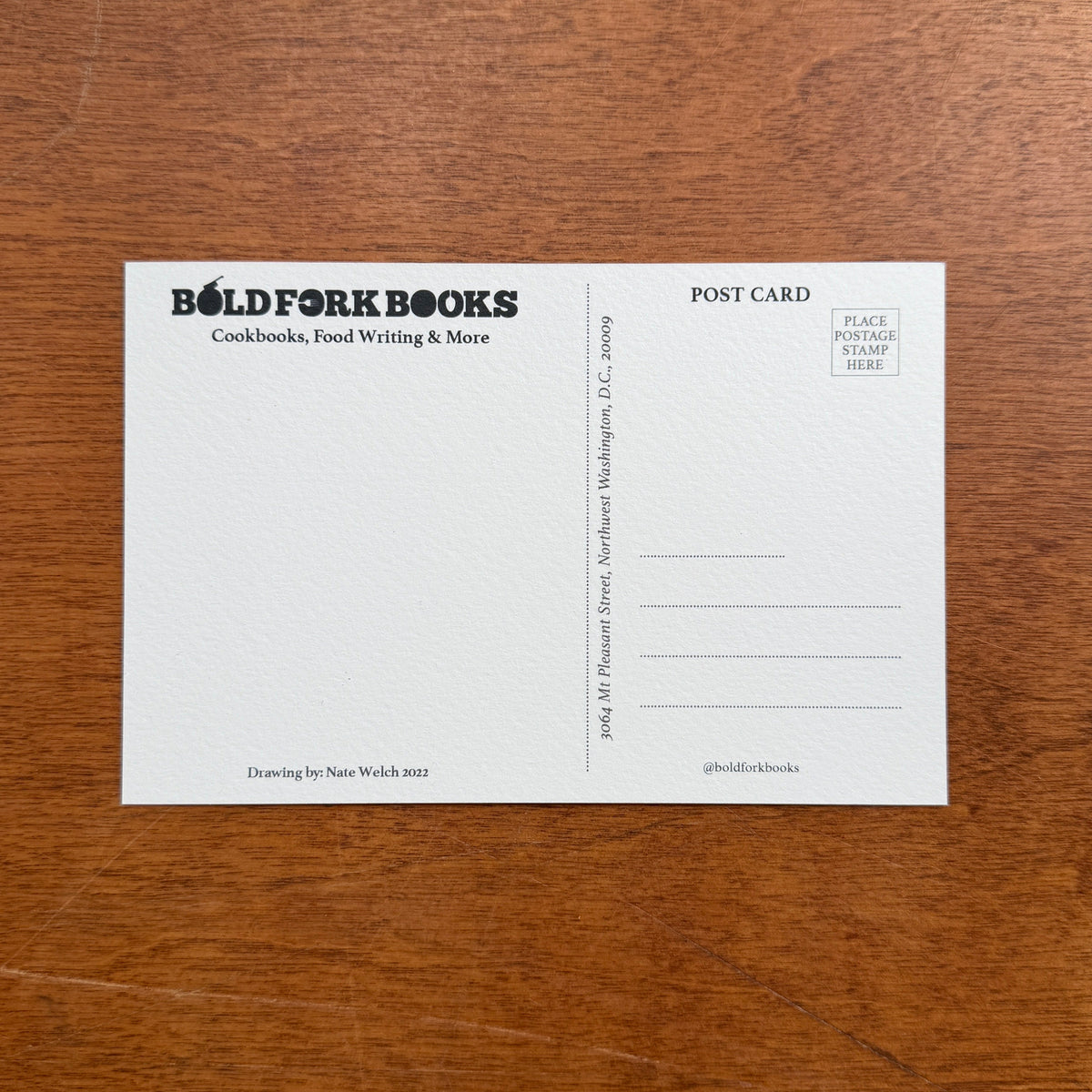Bold Fork Books Postcard