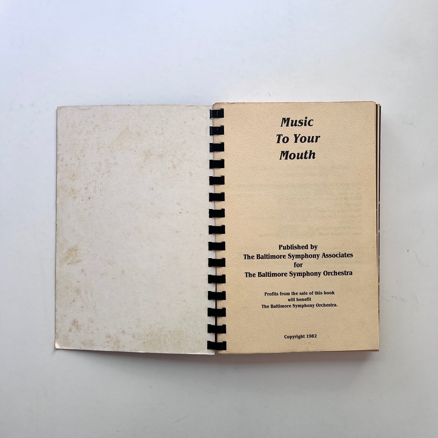 Community Cookbook: Music to Your Mouth (The Baltimore Symphony Orchestra)