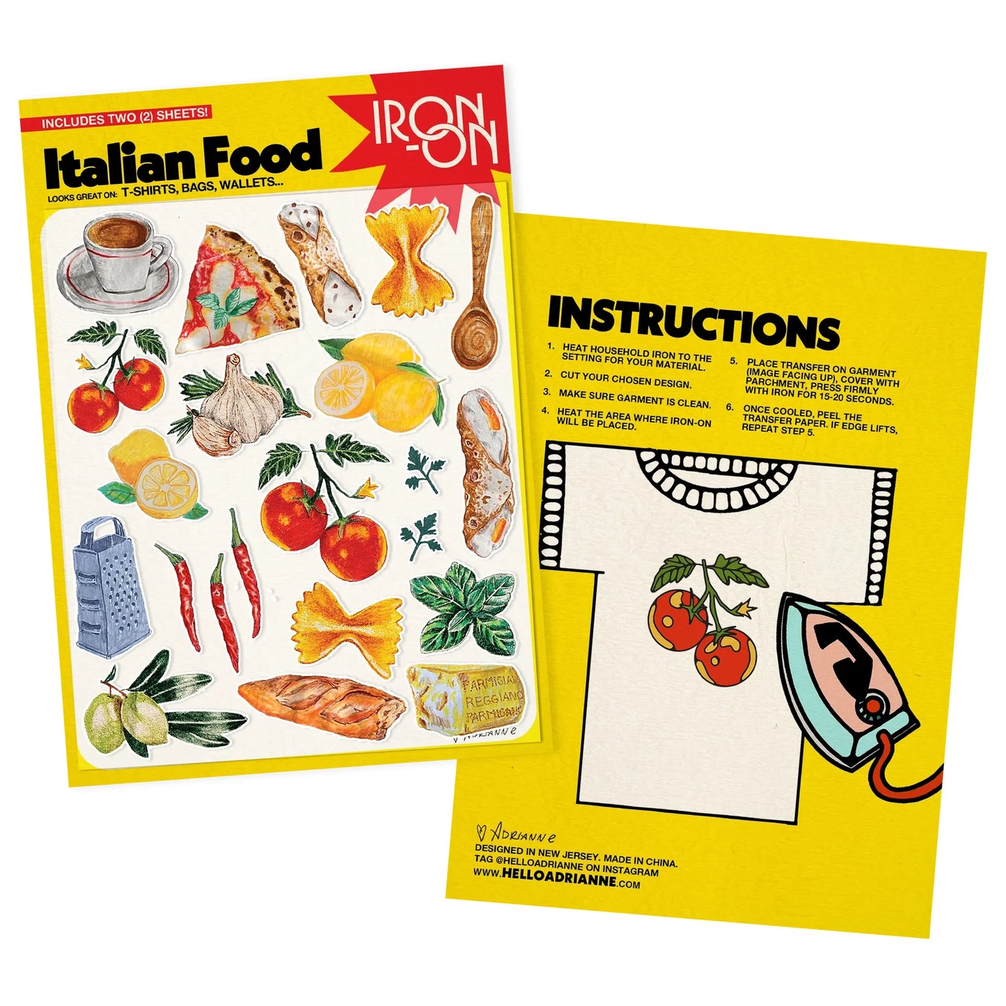 Italian Food Iron-On