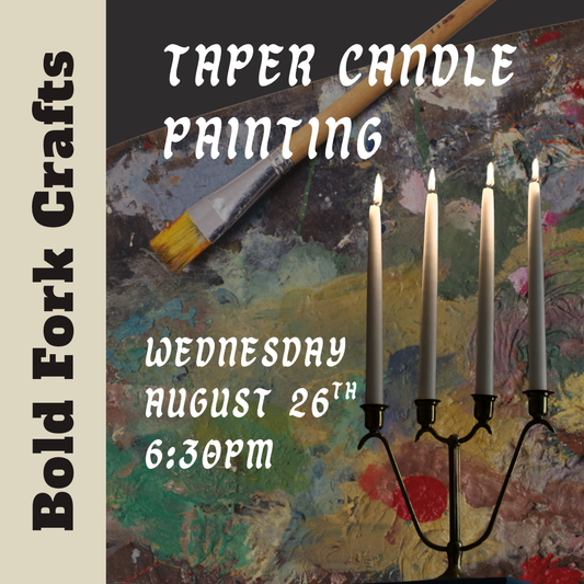 BOLD FORK CRAFTS: Taper Candle Painting with Bold Fork Books!